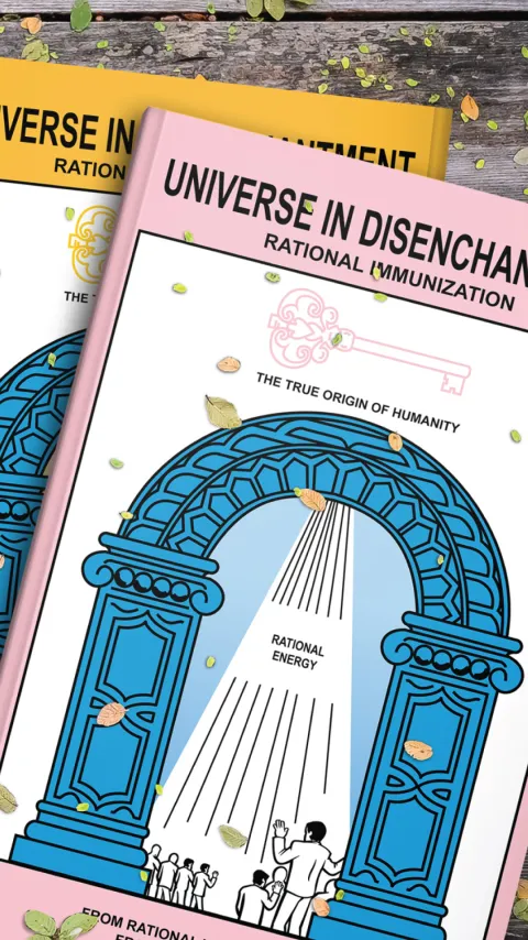 Cover image of Universe in Disenchantment – Volume 7, the seventh installment in the life-changing Rational Culture series.
